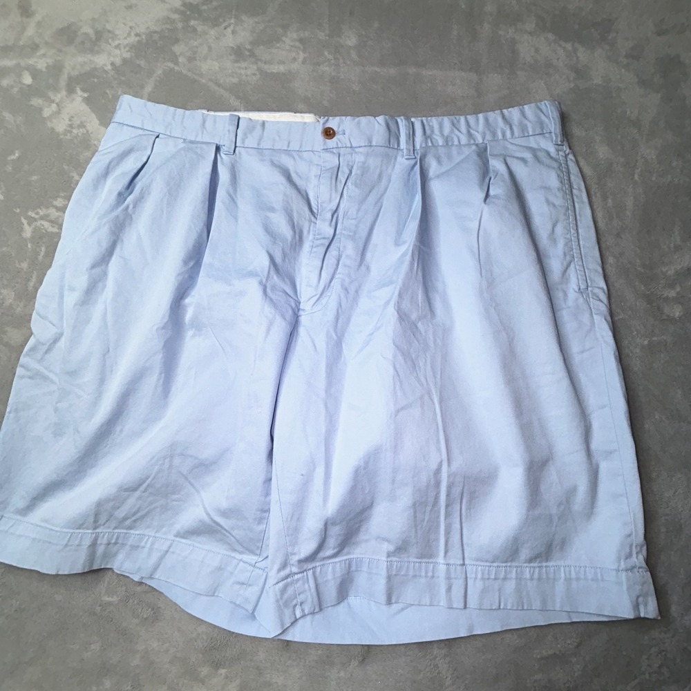 Polo Golf Ralph Lauren  Chino Shorts Blue Double Pleated Mens Size 40 x 9"